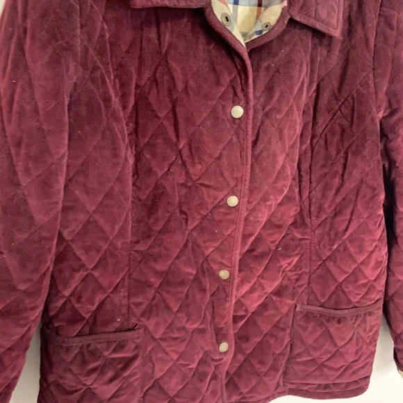 Brooks Brothers 346 Quilted Red Plaid Lined Equestrian Jacket 14 - Picture 3 of 6